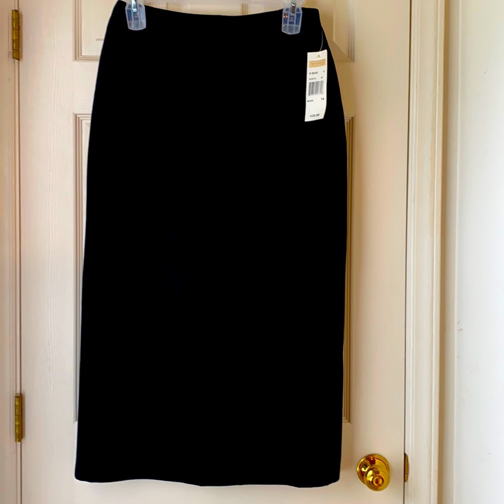 Michele Black Lined Maxi Skirt